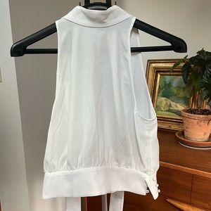 LELA ROSE silk halter top